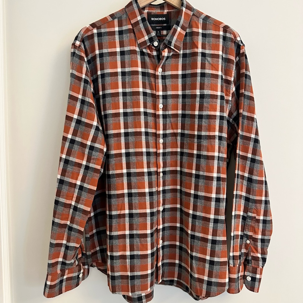 Men’s Bonobos Long Sleeve Button Down Flannel Shirt